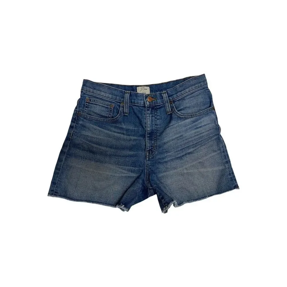 J Crew High-rise denim short in Brixton wash Size 29 G0272 Raw Hem Distressed
